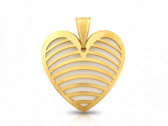 Zawieszka złota ażurowe serce