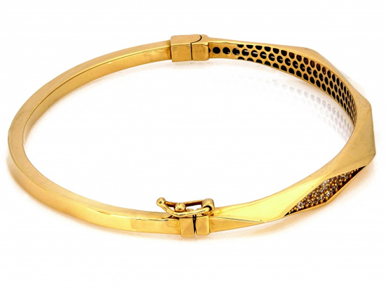 Bransoletka złota sztywna delikatna subtelna