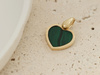 Zawieszka złota serce z malachitem