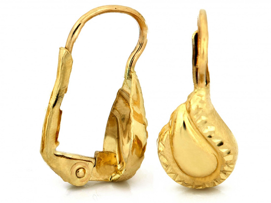 Kolczyki złote angielskie bez kamieni do każdej stylizacji