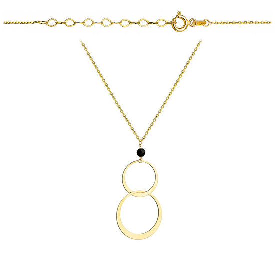 Złoty naszyjnik 585 - kółka 