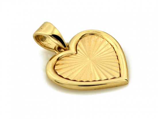 Zawieszka złote serce frezowane zdobione