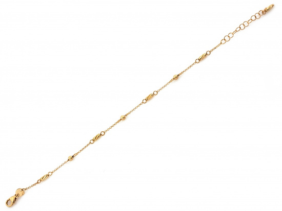 Bransoletka złota łańcuszkowa z kuleczkami