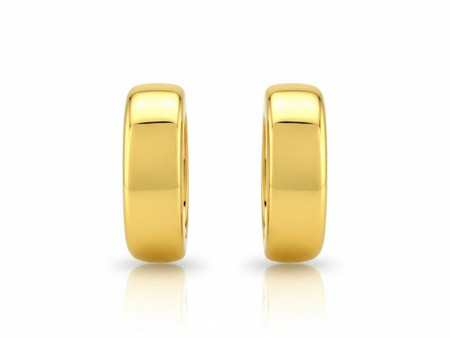 Kolczyki złote blaszki gładkie