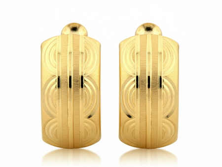 Kolczyki złote angielskie błyszczące