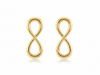 Kolczyki złota nieskończoność na sztyfcie