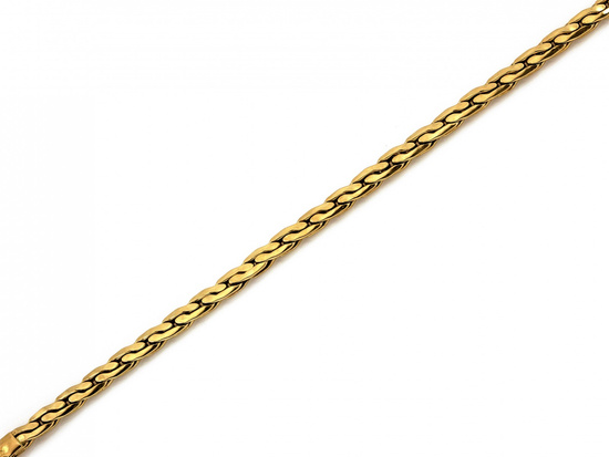 Złota bransoletka elementowa gruba