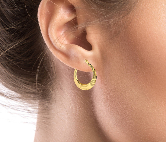 Złote kolczyki koła 375 - 22 mm