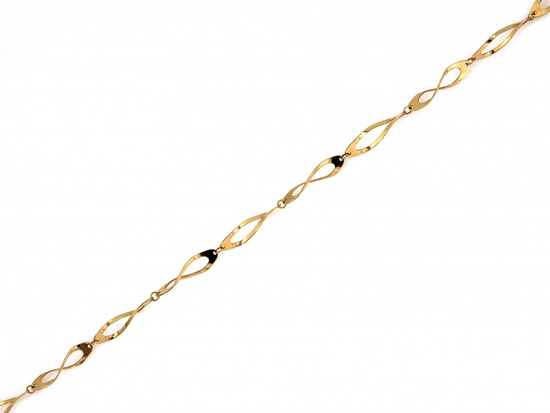 Bransoletka złota duże skręcone ogniwa