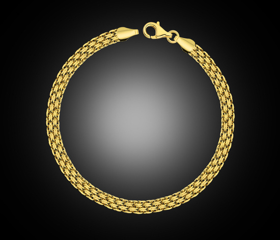 Złota bransoletka 925 Bismarck - 19 cm