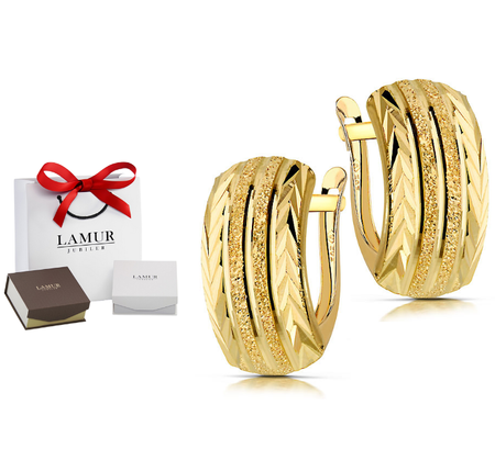 Złote kolczyki 585 - klasyczne