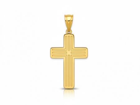 Złoty krzyżyk zawieszka wisiorek bez wizerunku