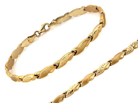 Bransoletka złota ponadczasowy wzór stampato