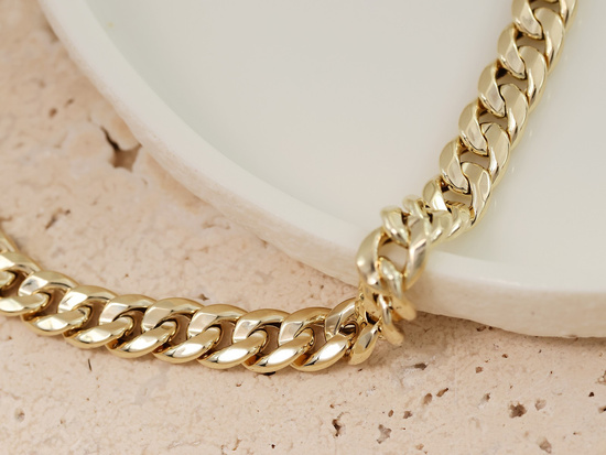 Gruba złota bransoletka pancerka