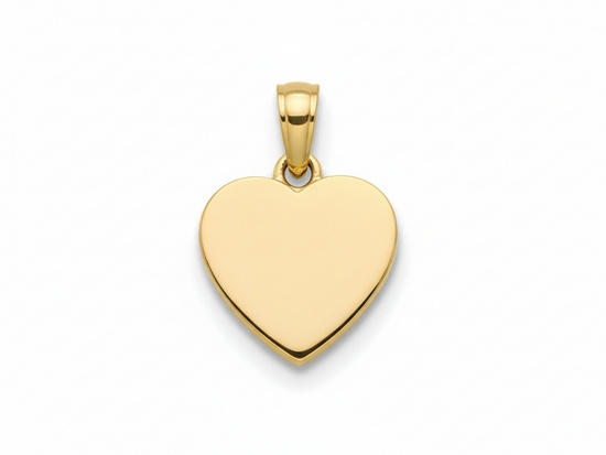 Złota zawieszka małe serce możliwy grawer