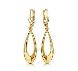 Złote kolczyki 375 - wiszące łezki