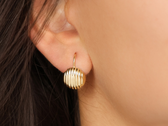 Kolczyki złote angielskie bez kamieni