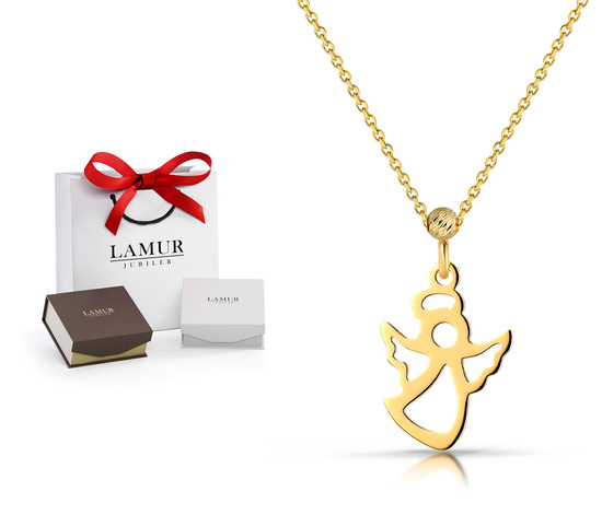 Złoty naszyjnik 585 - aniołek