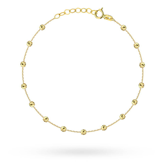Złota bransoletka 585 kulki kuleczki
