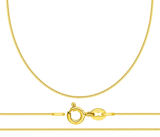 Złoty łańcuszek 333 kostka