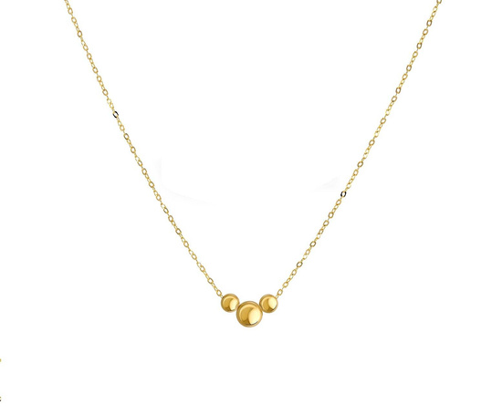 Złoty naszyjnik 585 z kuleczkami