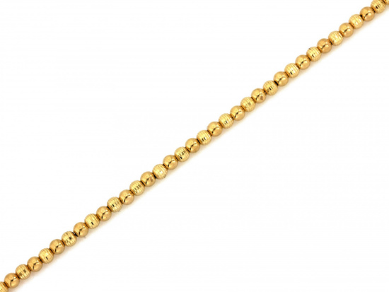 Bransoletka złota z błyszczących kulek