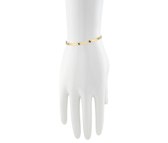 Złota bransoletka 585 elegancka taśma, żmijka