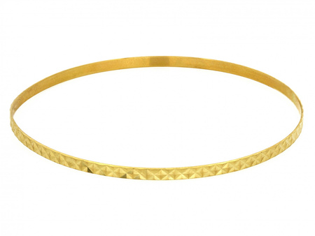 Okrągła złota bransoletka diamentowana sztywna