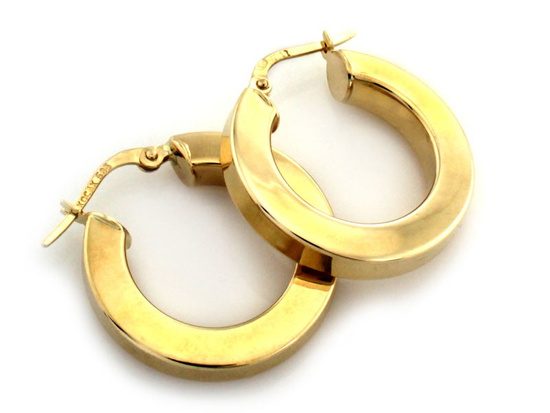 Proste kolczyki złote koła