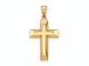 Złota zawieszka krzyżyk bez Jezusa