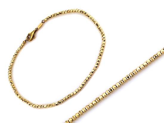 Bransoletka złota z małych błyszczących kuleczek