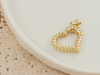 Złota zawieszka serce błyszczące ażurowe kontury