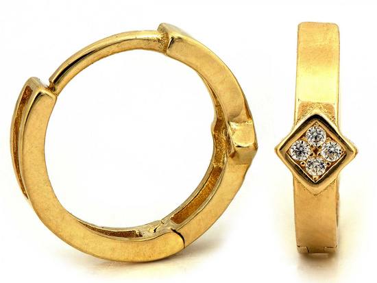 Kolczyki złote małe kółeczka angielskie nowoczesne subtelne