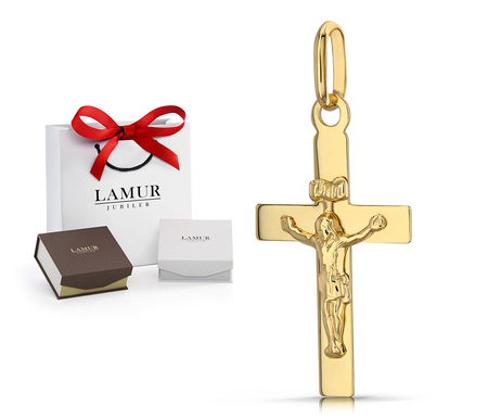 Złoty krzyżyk 585 - zawieszka