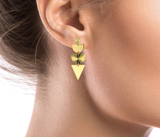 Złote kolczyki 585 - wiszące