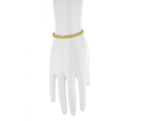 Złota bransoletka 585 kordel korda 