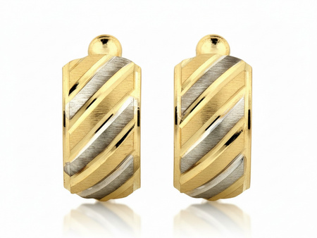 Kolczyki złote na angielskim zapięciu