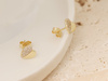 Delikatne kolczyki serduszka wysadzane cyrkoniami