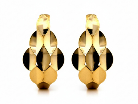 Kolczyki złote angielskie zapięcie błyszczące bez kamieni