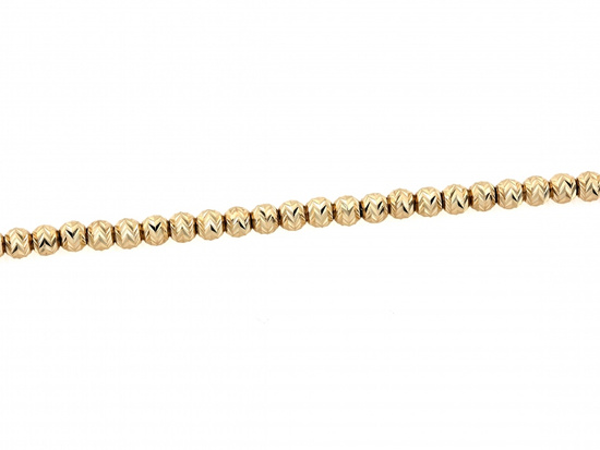 Złota bransoletka z kulek błyszczących diamentowanych