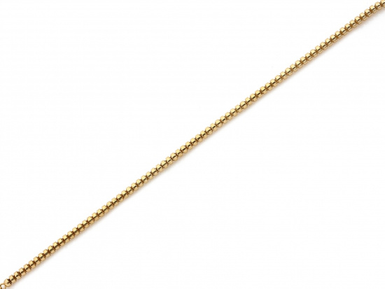 Złota bransoletka z walcowatych elementów