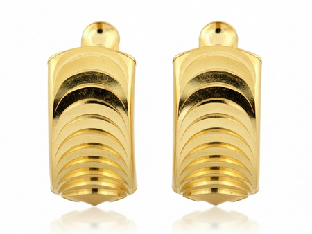 Kolczyki złote angielskie zdobione