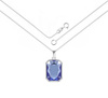 Naszyjnik srebrny 925 Swarovski - prostokąt