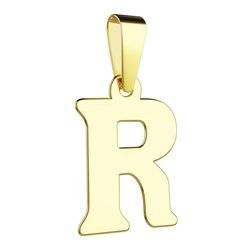 Złota literka R - mała zawieszka 333