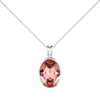 Naszyjnik srebrny 925 Swarovski - elipsa 