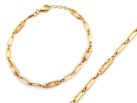 Bransoletka złota z dużych ogniw modna na czasie