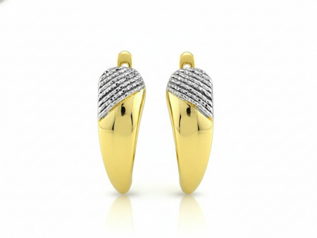 Kolczyki złote na angielskim zapięciu