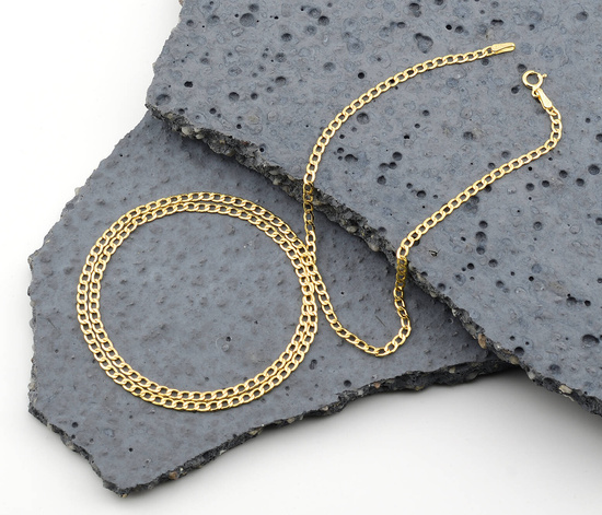 Złoty łańcuszek 585 pancerka - 50 cm