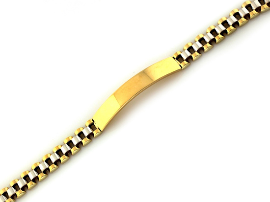 Bransoletka złota dwukolorowa męska