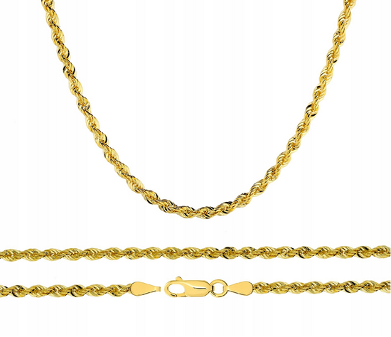 Złoty łańcuszek 585 korda, kordel